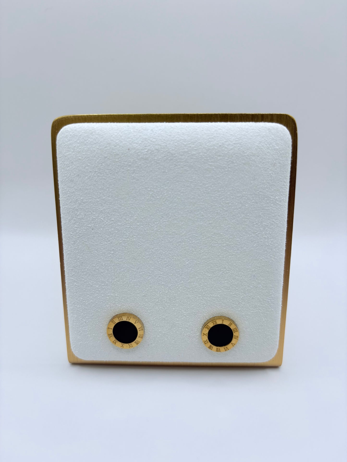 18k Gold Plated Black Studs