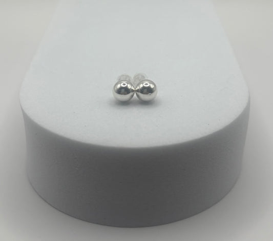 Ball Stud Earrings, 5mm Approx.