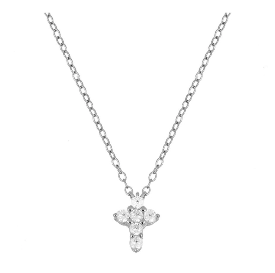 Silver Dainty Cross Necklace