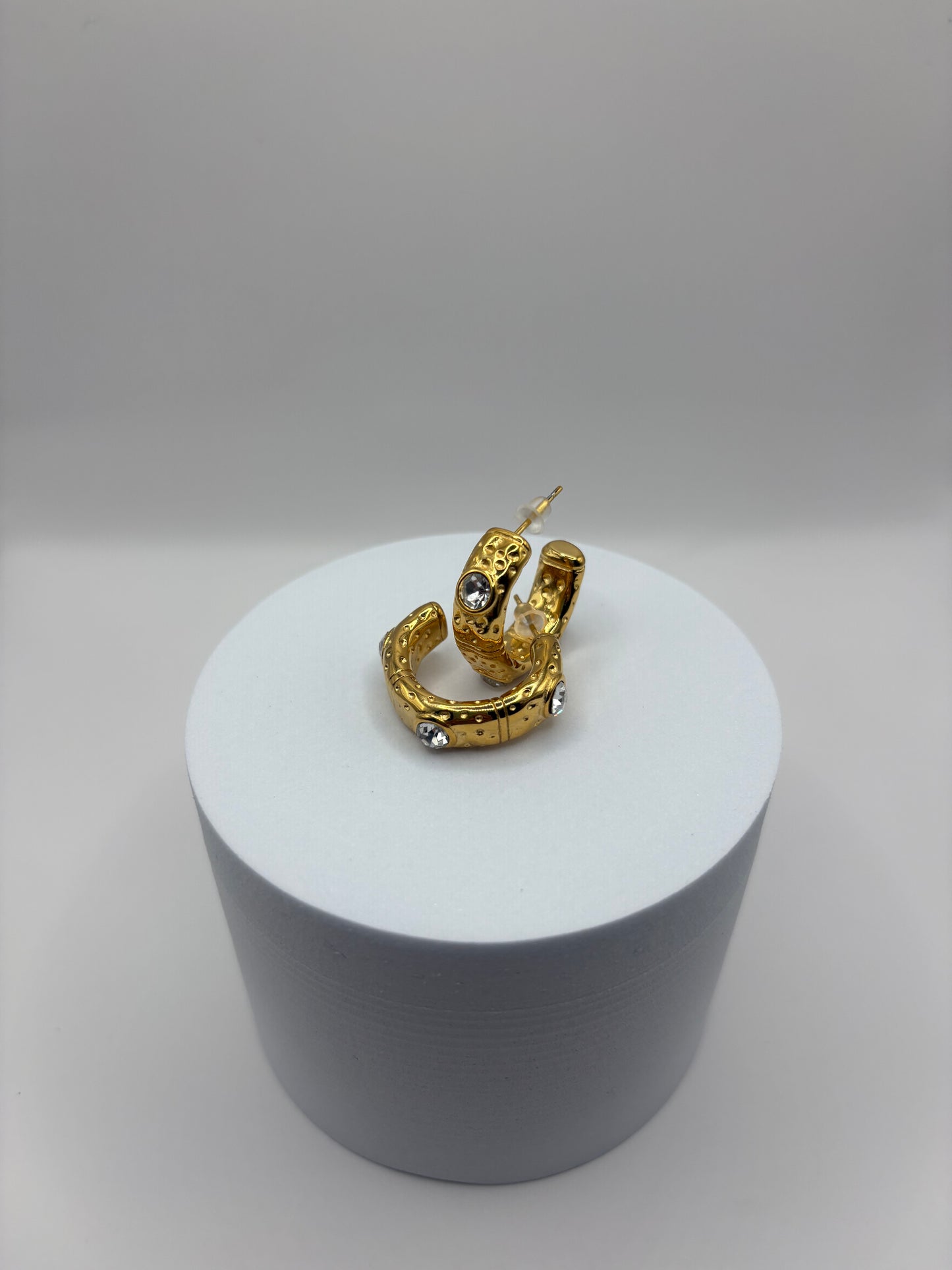 Hoop Earrings with Beautiful Zircornia Accents