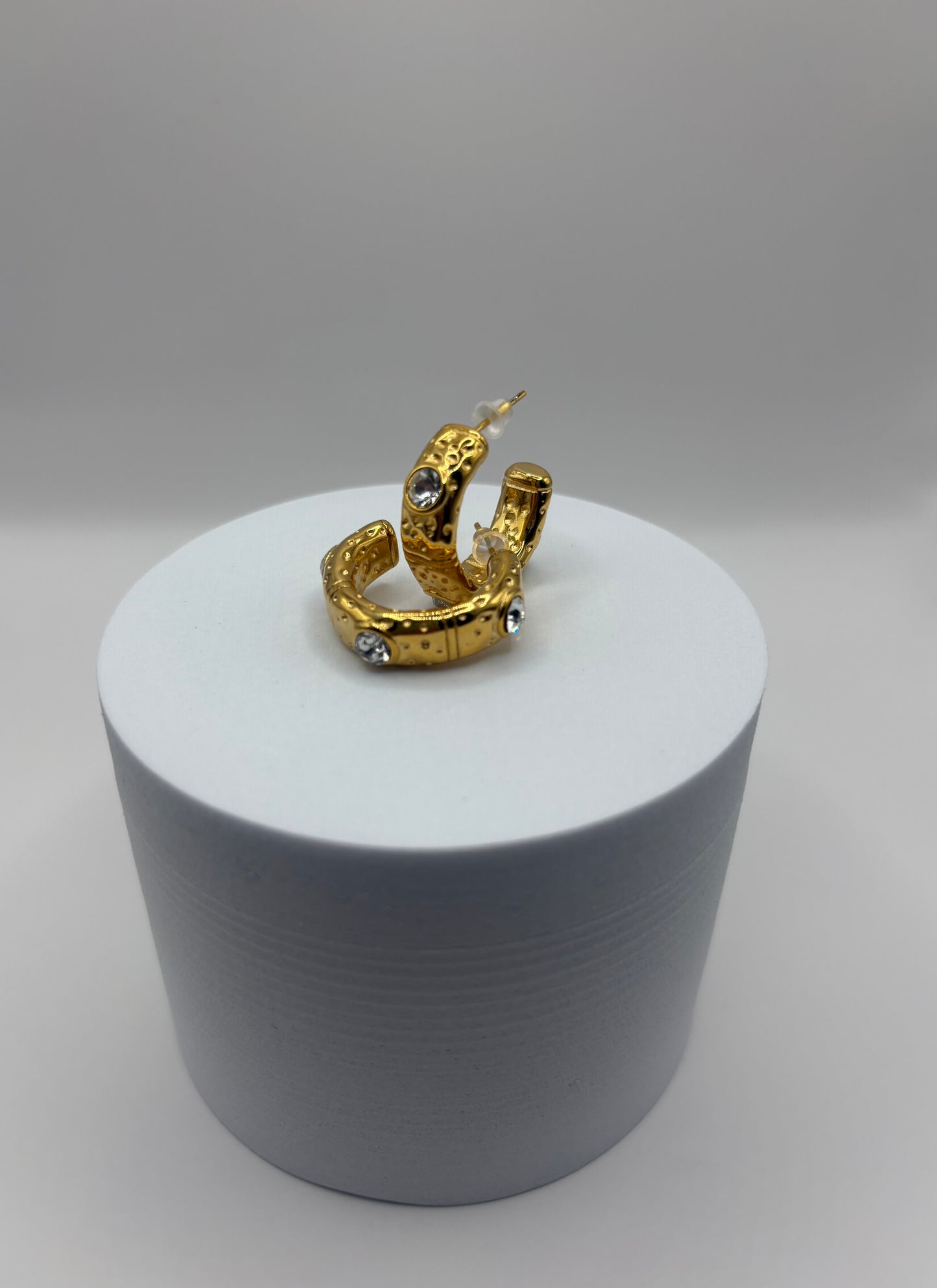 Hoop Earrings with Beautiful Zircornia Accents