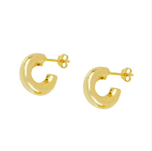 Chunky J Hoop Earrings